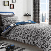 Bedlam Blue Football Duvet Cover Set Bedlam Blue Football Duvet Cover Set